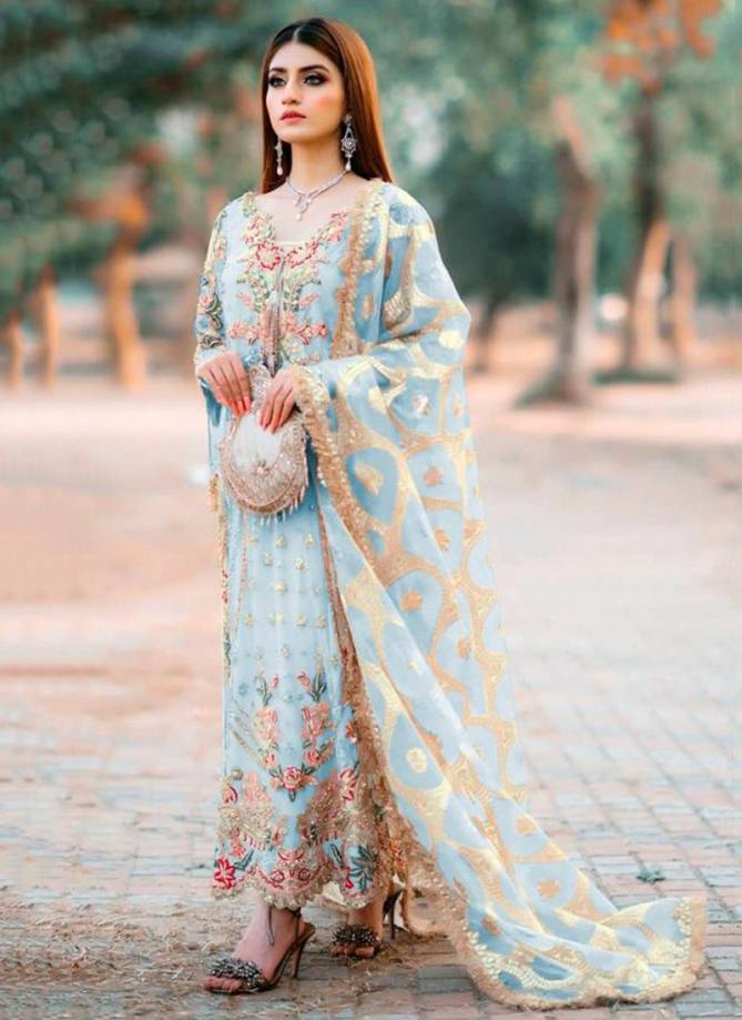 RAMSHA R 276 Stylish Fancy Designer Latest Festive Wear Georgette With Heavy Embroidery Work Pakistani Salwar Suit Collection